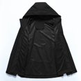 thumbnail image 4 of HOOMEUMY Men's Softshell Jacket Water Resistant Windproof Hooded Lightweight Outdoor Hiking Sport Coat Warm Zipper Full Zip Black S, 4 of 4