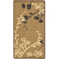 thumbnail image 2 of SAFAVIEH Courtyard Christian Floral Indoor/Outdoor Area Rug, 2' x 3'7", Natural Brown/Black, 2 of 9