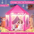 thumbnail image 4 of SISTICKER Princess Kids Tent for Girls, Large Fairy Playhouse with Star Lights, 4 of 7