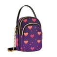thumbnail image 7 of FORMRS Crossbody Bag for Women Quilted Travel Shoulder Cell Phone Purse with Chain Strap Handbag, Love in The Clouds, 7 of 7