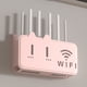 thumbnail image 1 of Rack de almacenamiento WiFi montado en la pared | Caja de carga con control remoto | Organizador de plástico para TV, aire acondicionado, baño, cocina | Rosa, Blanco, Gris | 25x15x6cm | Diseño, 1 of 6