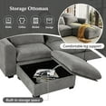 thumbnail image 4 of Harper & Bright Designs Modern Modular Corner Sofa Sectional with 2 Storage Ottomans, Free Combination L-Shaped Couch Set for Living Room, Gray, 4 of 19
