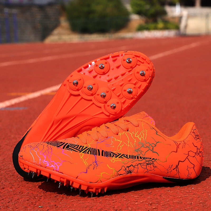 Mens Track and Field Shoes Teenagers Spikes Sneakers Boys Track Race Jumping Professional Running Nail Spikes Shoes