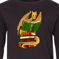 thumbnail image 4 of Inktastic Well-read Cute Gold Dragon Reading Books Long Sleeve Youth T-Shirt, 4 of 5