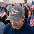 thumbnail image 5 of Independence Day Commemorative Hat USA 250th Anniversary 1776-2026 Cap American Flag Adjustable Distressed Cap Unisex Patriotic Merchandise,Gray, 5 of 6