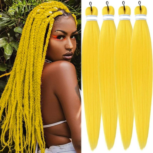 Pisexur Belleza Maquillaje Trenza ignífuga de 26 pulgadas, cabello sintético preestirado para crear looks de festival, 90 gpara mujeres y hombres