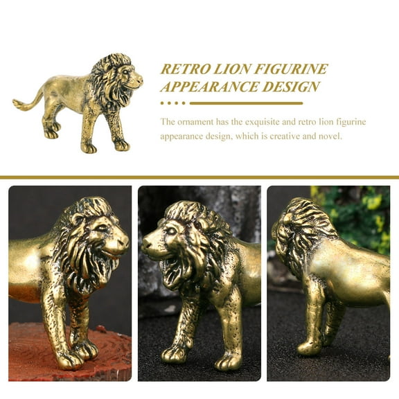 Raindrops  Statue Figurine Desk Lion Ornament Lion-shaped Decorative Object Decoration Man