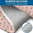 thumbnail image 4 of Pink Christmas Gingerbread Pattern Bathroom Rugs Sets 3 Piece,Toilet Cover Set,Absorbent Non Slip Bathroom Mats Sets with U-Shaped Contour Rug Toilet Rug Set, 4 of 5