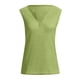 thumbnail image 4 of Camiseta sin mangas con cuello en V para mujer - Camiseta holgada de color liso - Túnica informal de poliéster para todas las estaciones, 4 of 5