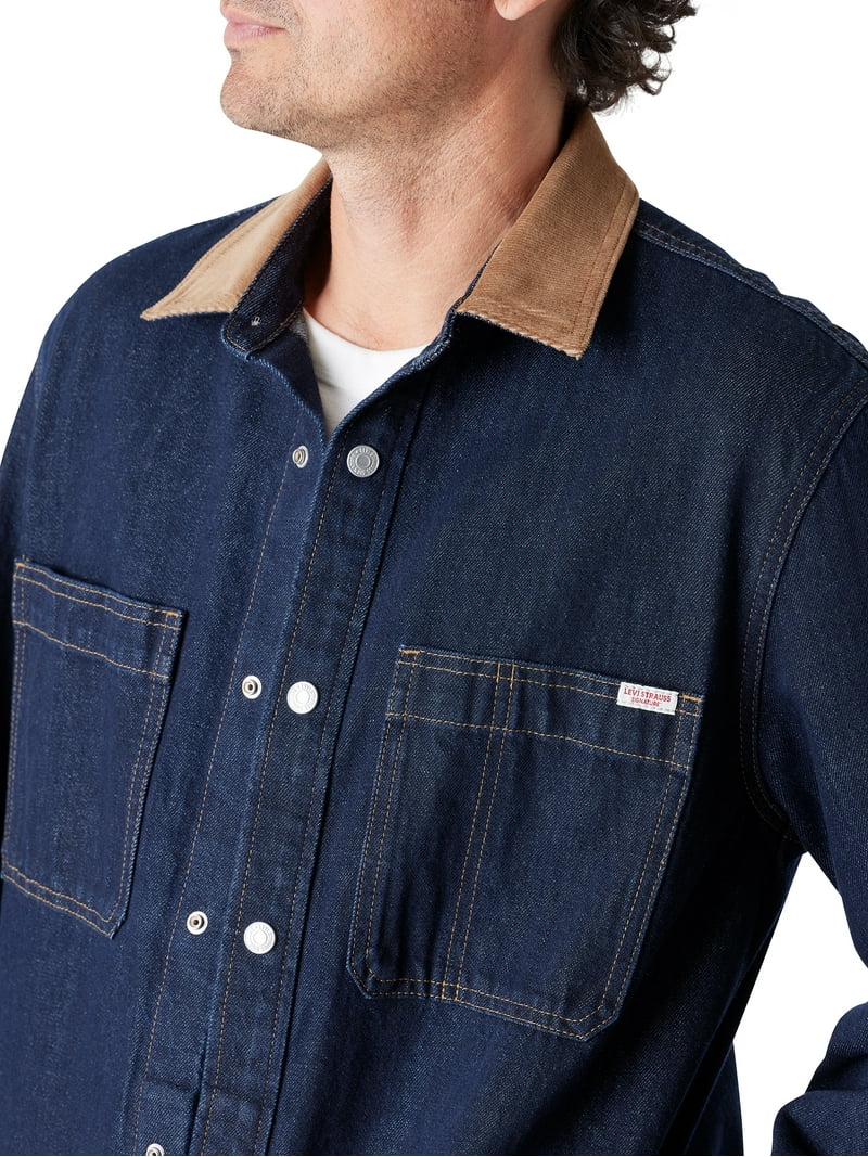 Levi Strauss Signature Men's Utility Corduroy Collar Shirt Jacket