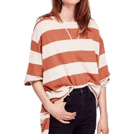 Free People Womens High-Low Pullover Sweater, Pink, XS/S