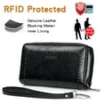 thumbnail image 5 of ROULENS RFID Genuine Leather Women Long Wallet Clutch Purse Large Capacity Card Holder, 5 of 7