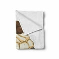 thumbnail image 2 of Cupcake Soft Flannel Fleece Throw Blanket, Hand Drawn Chocolate Cake with Waffles and Hazelnut Balls Culinary, Cozy Plush for Indoor and Outdoor Use, 50" x 60", Warm Taupe Pale Brown, by Ambesonne, 2 of 6
