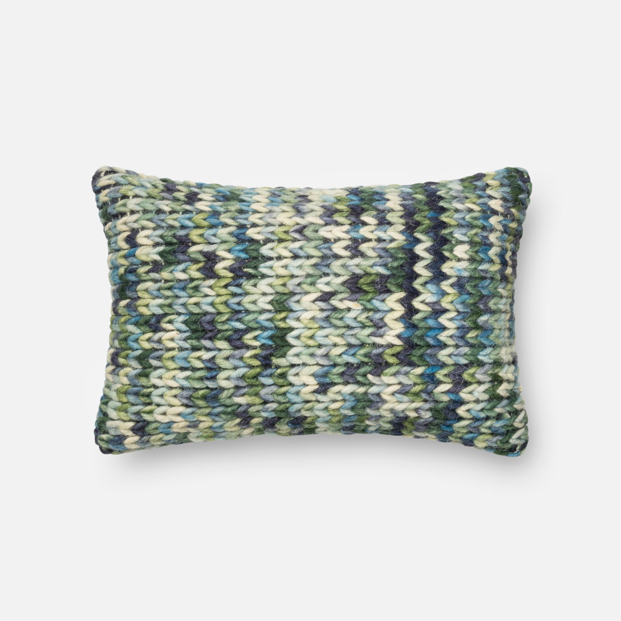 Loloi Polyester Pillow Cover in Green And Blue finish P013P0223GRBBPIL5