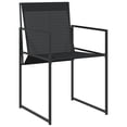 thumbnail image 2 of vidaXL 13 Piece Garden Dining Set Black Textilene, 2 of 5