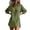 07#Army Green, variant on Women Linen Shirt, Oversized Long Sleeve Collared Button Down Beach Cover Up with Pocket Side Split White S