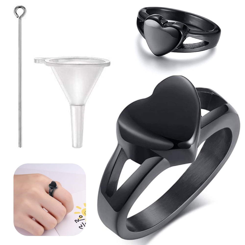 #6#7#8#9 Urn Rings Cremation Stainless Steel Memorial Ashes Keepsake Jewelry