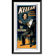 Historic Framed Print, Kellar in his latest mystery - 4, 17-7/8" x 21-7/8"