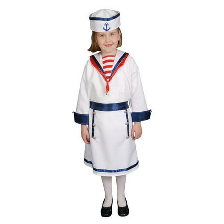 Dress Up America Deluxe Sailor Girl Children's Costume Set