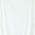 thumbnail image 4 of Wyongtao Women's Tops Dressy Casual Shirts V-neck Cap Sleeve Tops Basic Solid Summer T Shirt,White XL, 4 of 4