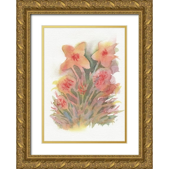 Lee, Judson 11x14 Gold Ornate Wood Framed with Double Matting Museum Art Print Titled - Blues and Grays II