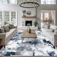 thumbnail image 3 of Abstract Watercolor Large Area Rugs 8x10 ft Gray Blue White Color Block Gradient Washable Rug Non Slip Indoor Carpet Absorbent Floor Mat for Living Room Bedroom Dining Room, 3 of 9