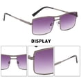 thumbnail image 3 of Gafas de sol anti-ultravioleta personalizadas ovaladas cuadradas de tendencia de moda, hechas de PC y metal, 3 of 5