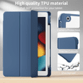 thumbnail image 3 of GKABXY Case for iPad 7/8/9th Generation 10.2 inch Transparent Case Hard PC Back, Built-in Pencil Holder, Tri-fold Stand, Auto Wake/Sleep, Blue, 3 of 6