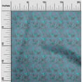 thumbnail image 1 of oneOone Cotton Poplin Twill Turquoise Blue Fabric Batik Dress Material Fabric Print Fabric By The Yard 56 Inch Wide, 1 of 4