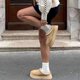 thumbnail image 5 of Minibotas metricfalcon con plataforma para mujer, color beige, 5 of 6