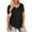 Black, variant on Kixjoy Plus Size Tunic Tops for Women Fashion Short Sleeve Loose Fit Shirts Basic Wear with Leggings V Neck Blouse Casual Business Summer Blouses for Women, Brown L