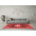 thumbnail image 3 of Ahgly Company Indoor Round Medallion Red Traditional Area Rugs, 6' Round, 3 of 4