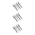thumbnail image 1 of Minnieouse 5 Pieces Silver Brushed Tie Bar Clip Box Necktie Formal with Black Clasp Men Type1, 1 of 1