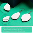 thumbnail image 4 of Pendientes de sublimación Línea de transferencia de calor en blanco Pendientes de gancho Lágrima de madera sin pulir Diversa forma, 4 of 5