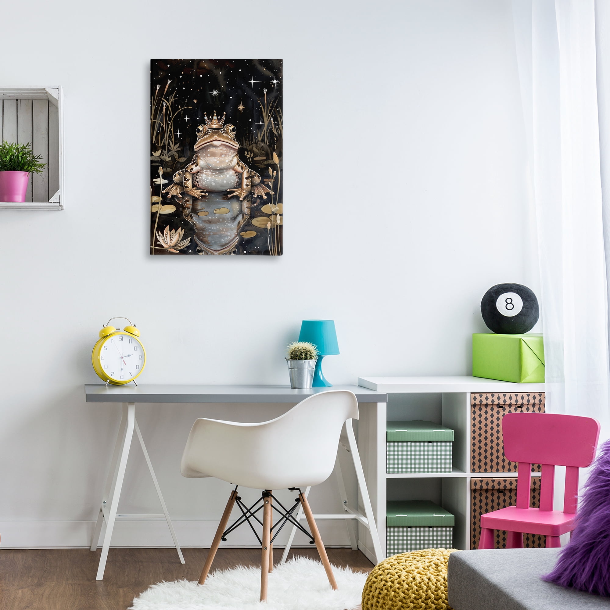 Stupell Industries Regal Toad at Night Animals & Insects Painting Gallery Wrapped Canvas Art Print Wall Art, 20 x 30