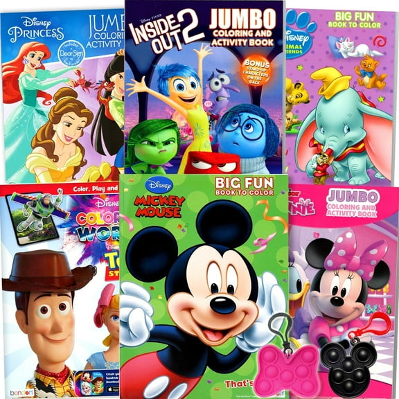 Disney Classics Coloring and Activity Books for Kids – Bulk Coloring Bundle with Mickey Mouse, Minnie, Ariel Featuring Stickers, Activities, Mazes, Games, Puzzles, and More