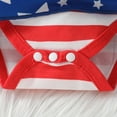 thumbnail image 6 of Baby Girl Outfit 4th of July Romper Newborn Dress Ruffle  one-piece  Infant Jumpsuit and Headband, 6 of 7