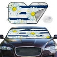 thumbnail image 2 of Balery Daisy Striped Nautical Print Car Windshield Sun Shade,Windshield Sunshade for Car Pickup Truck SUV Accessories-Medium, 2 of 7