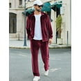 thumbnail image 5 of COOFANDY Men Velour Tracksuit Gym Clothes for Men Workout Set Mens Athletic Sweatsuit Black Sweatpants, 5 of 7