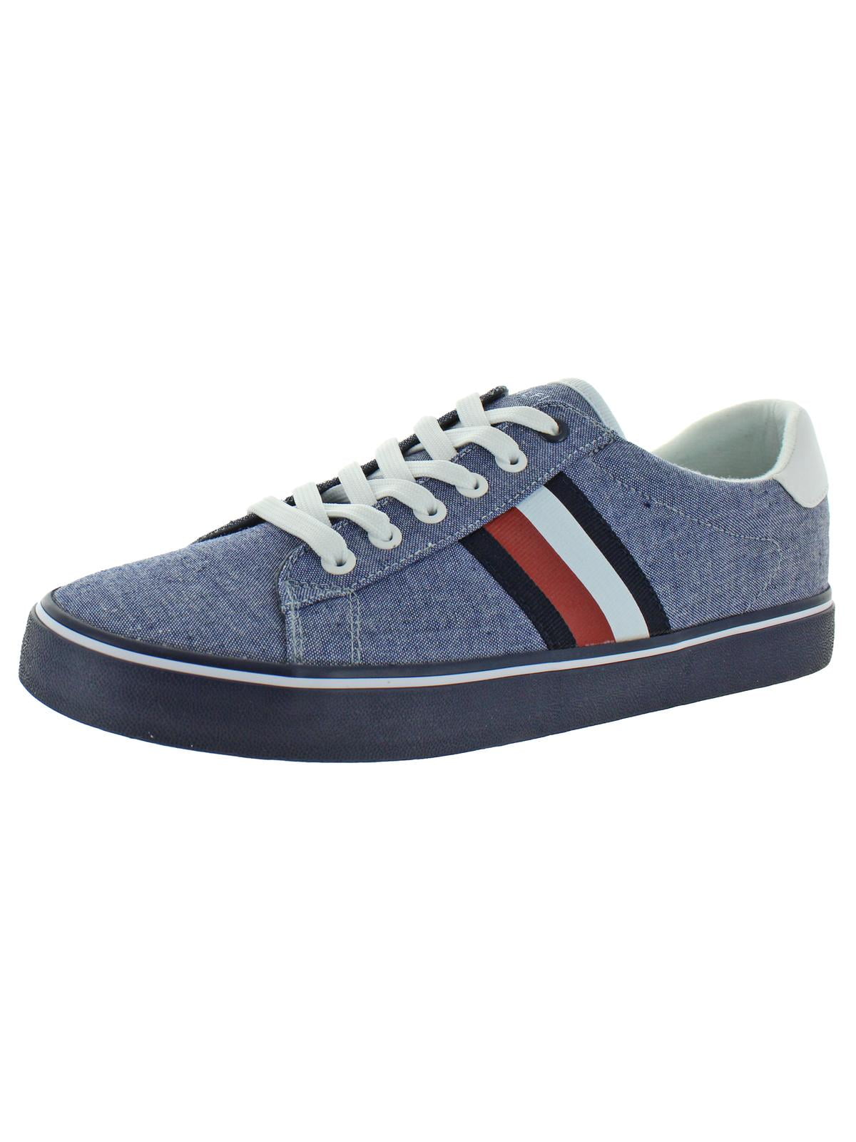 Tommy Hilfiger Mens Paris 3 Logo Padded Insole Sneakers Blue 12 Medium ...