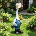 thumbnail image 6 of Resin White Goose Garden Decor, Porch Goose Statues, Indoor or Outdoor Decorative Goose Figurine for Garden, Patio, or Entryway Accent, 6 of 8