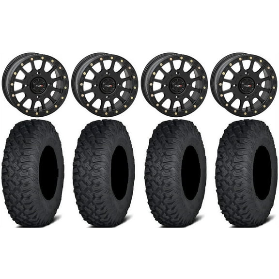 System 3 SB-5 Black 15" Wheels 33" Coyote Tires Polaris RZR XP 1000 / PRO XP / Ranger XP 900/1000