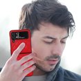 thumbnail image 2 of TECH CIRCLE for Samsung Galaxy Z Flip 4 Case, Protective Slim PU Leather With Kickstand Glossy Design Back Phone Cover For Samsung Z Flip 4, Red, 2 of 8
