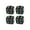 Black, variant on Hloma 4Pcs Dice Shape Car Motorcycle Wheel Tyre Air Valve Stem Anti-dust Cover Caps