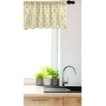 thumbnail image 3 of Ambesonne Geometric Window Valance, Summer Sun Motif, 54" X 18", Yellow White, 3 of 3