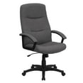 thumbnail image 1 of High Back Gray Fabric Executive Swivel Chair with Two Line Horizontal Stitch Back and Arms, 1 of 9
