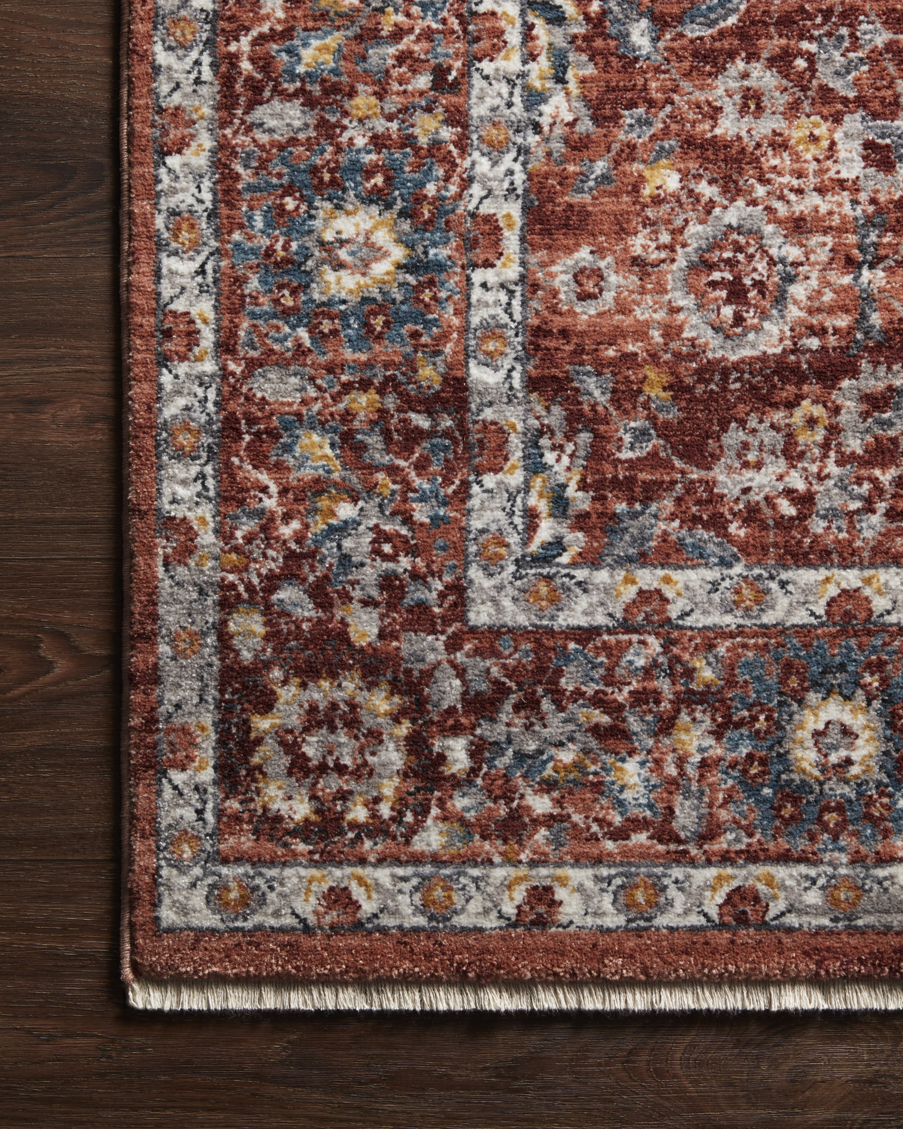 Loloi II Samra SAM-07 Brick / Multi Oriental Area Rug 7'-10" x 10'