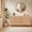 Oak, variant on Homhougo Bedroom Chest of Dresser Wood, 54" Drip Pattern Six-Drawer Chest with Faux Marble Top, Wide Wood Farmhouse Dresser, Drawer Storage Organizer for Nursery, Bedroom, Living Room, Hallway