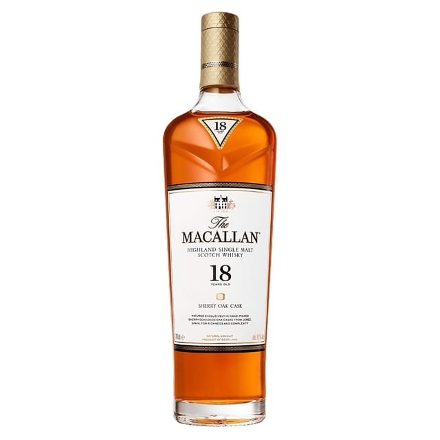 Paquete de 3 Whisky The Macallan Single Malt 18 Años Sherry Oak 700 ml The Macallan Paquete de 3