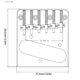 thumbnail image 3 of 6 Strings Electric Guitar Bridge Saddle for Electric Guitar with 4 Mount Screws and Wrench Electric Guitar Bridge Set, 3 of 4